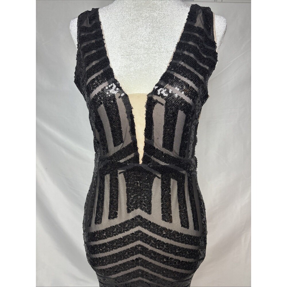 NWT Love and lemonade Womens XS Sequin Formal Gala Maxi dress - Picture 4 of 11
